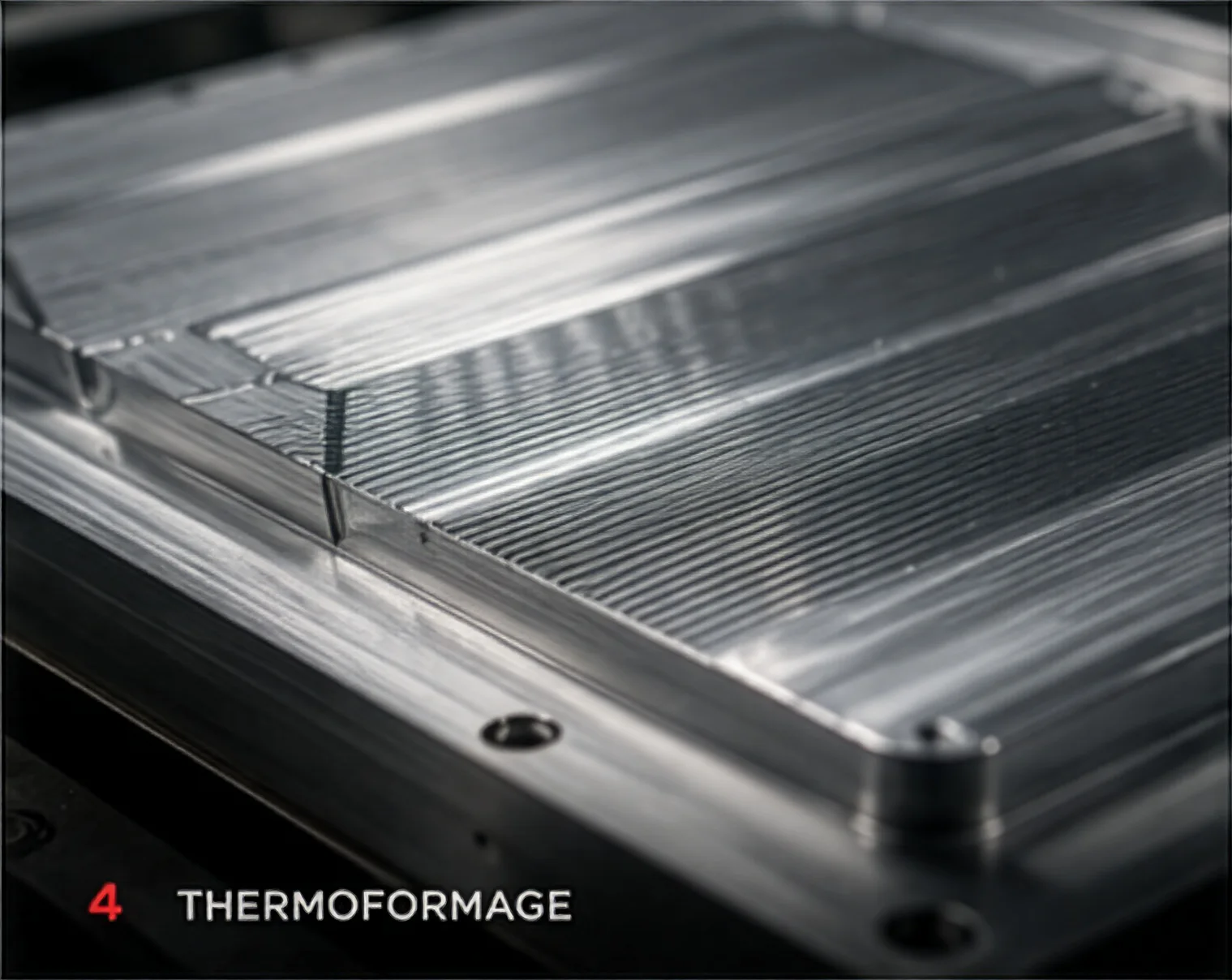 Usinage d'un plateau aluminium de thermoformage